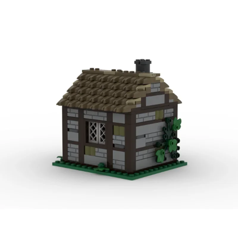 Modelo arquitectónico MOC, casa pequeña medieval, juguete para regalo educativo creativo DIY para niños, 277 Uds. (versión de escritorio)