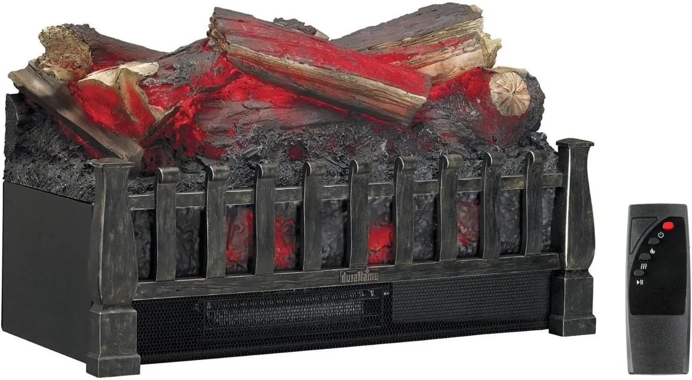 

Electric Log Set for 400 Sq Ft, Lifelike Flames, Remote Control Included