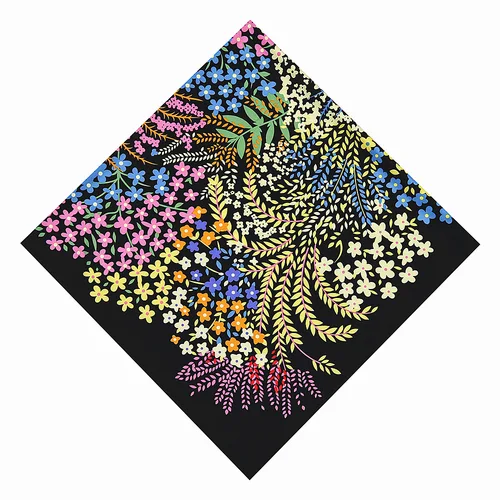 Imagen 2 del producto Bufanda cuadrada de marca de 130cm para mujer, bufanda de seda 100%, nuevo diseño de Pashmina, chal de flor pequeña para mujer, pañuelo, bufandas 2023