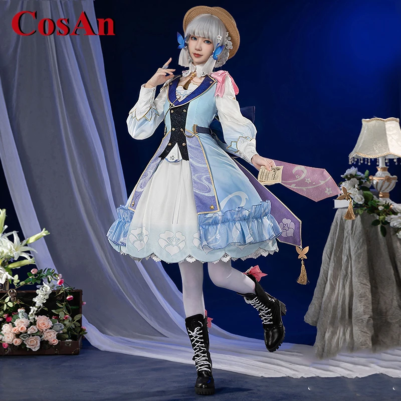 CosAn Hot Game Genshin Impact Kamisato Ayaka Cosplay Costume Gorgeous Elegant Formal Dress Activity Party Role Play Clothing