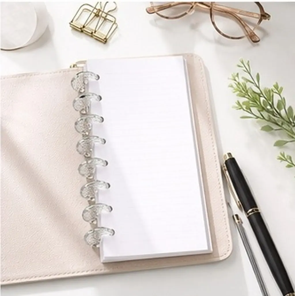 30Pcs Plastic Binding Discs Loose Leaf Binder Discs Heart Shaped Expansion Buckles Planner Notebook Accessories Office Supply view 6