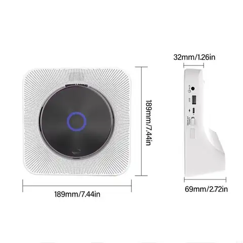 a9lf 휴대용 CDS 플레이어 hifi 스피커와 함께 4000mah 리모컨 리모컨 LCD 디스플레이 수면 타이머 헤드폰은 FM 지원