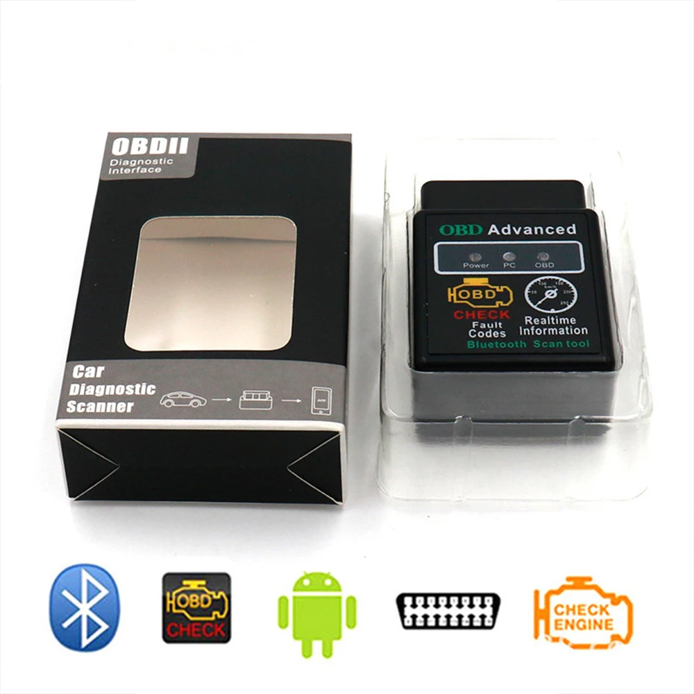 Bluetooth V1.5 Mini Elm327 OBD2 Scanner OBD Car Diagnostic Tool Code Reader For Android Windows Symbian English