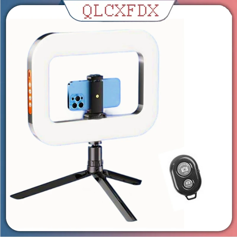 

New Handheld Ring LED Rechargeable Fill light Portable Mobile Phone Live Broadcast Photography Desktop Rabbit Cage selfie stick