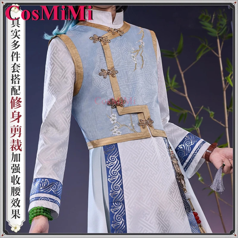 CosMiMi Game Identity V White Guard Cosplay Costume Under The Truth Handsome Fashion Uniforms Carnival Party Role Play Clothing