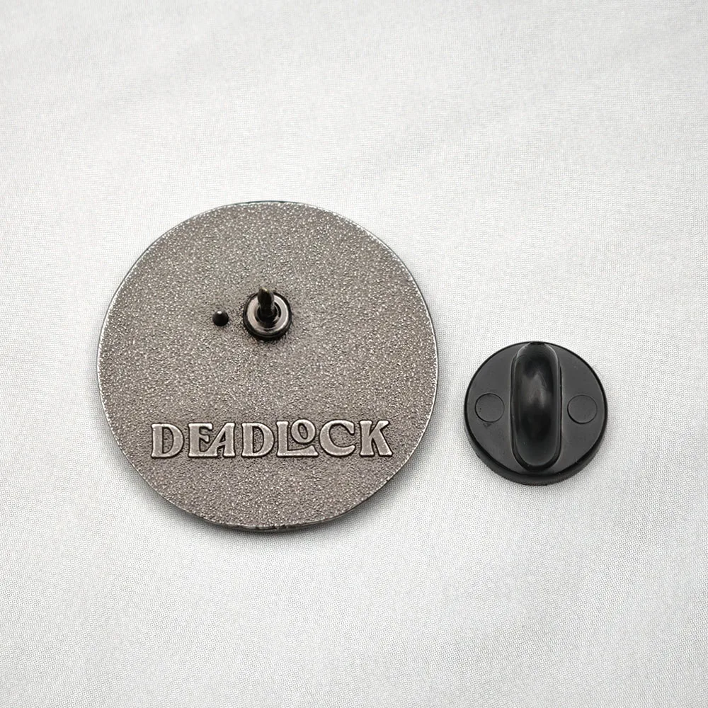 Deadlock Game Brosche Valve MOBA Shooter Logo Abzeichen Eye Wheel Silhouette Metall Anstecknadel Geek Gamer Schmuck Geschenk für Fans – Detail 3