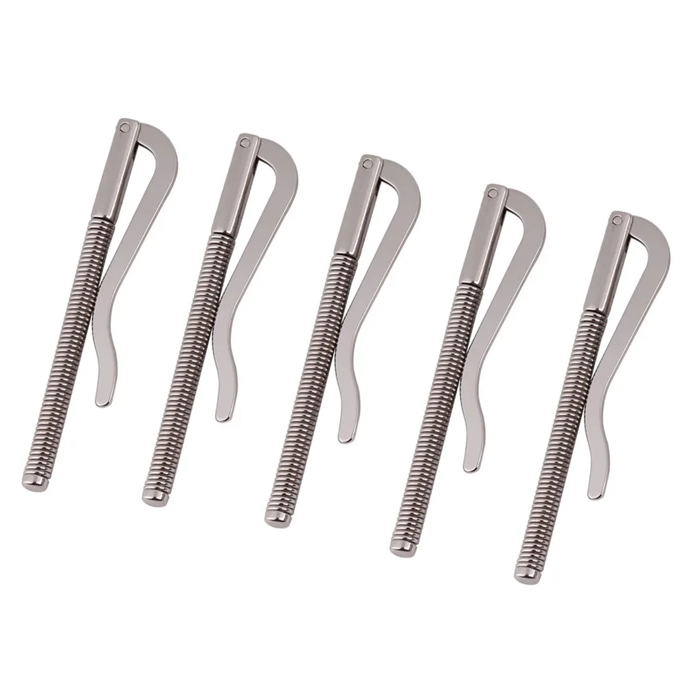 5pcs 5 Pcs Money Spring Clip Spring Mechanism DIY Tool Leather Wallet Clip Silver Tone Money Clip Wallet For Credit Card Holder