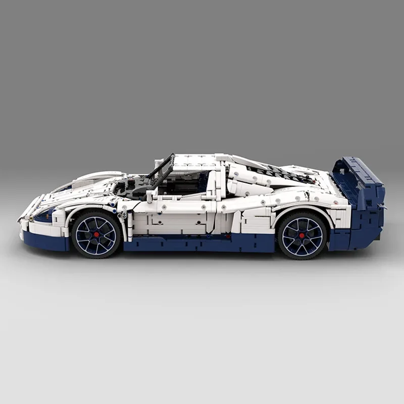 Champion Speed Cars Moc Building Bricks, bloques modulares de tecnología de modelo de coches MC12 blancos, juguetes de ensamblaje DIY, regalos