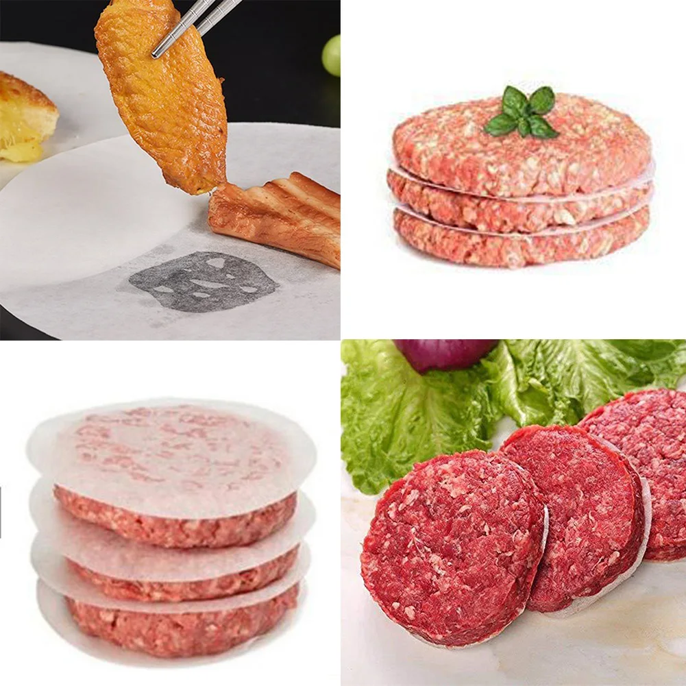 100Pcs Round Kitchen Blotting Paper Disposable Hamburger Oil Blotting Paper Non-stick Grill Paper Kitchen Gadgets