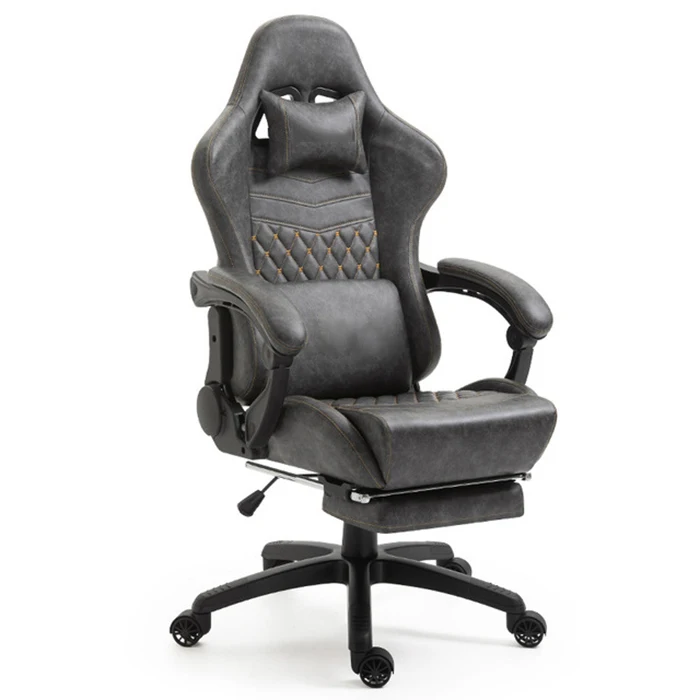 

black leather gaming chair customized gaming chair