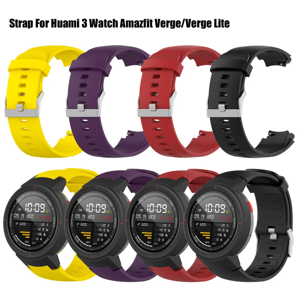 Silicone Strap For Xiaomi Amazfit Verge Lite Wristband Soft Watch Band Replacement Bracelet For Huami Amazfit Verge 3 Band