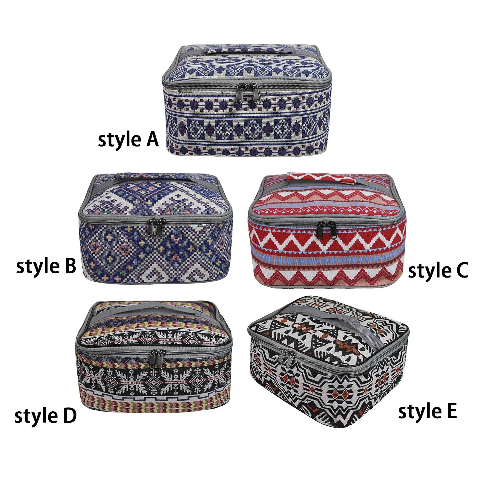 حقيبة تخزين محمولة للتخييم بمقبض كتف وحمل صندوق متنوع وسلة بسحاب #2