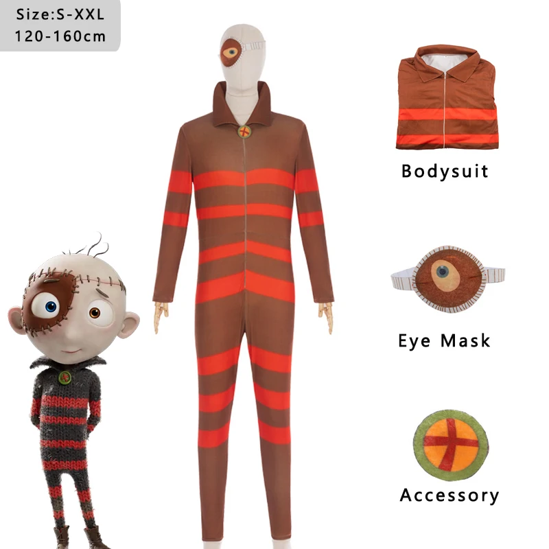 Disfraz de Cosplay de cabeza de punto de película, conjunto de mono de Alles Voller Monste, mono de Halloween + máscara para ojos, disfraz de juego de rol para niños y adultos
