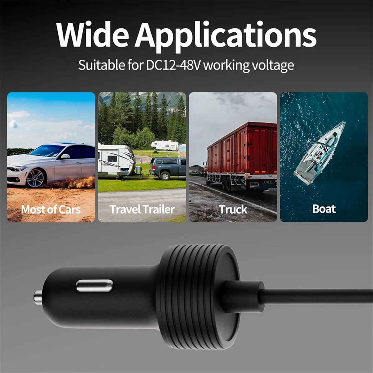 Z0C-hFor Starlink Mini Adaptador de Cabo de Alimentação Carregador de Carro para Starlink Mini 10FT/3M 12V-24V DC Power