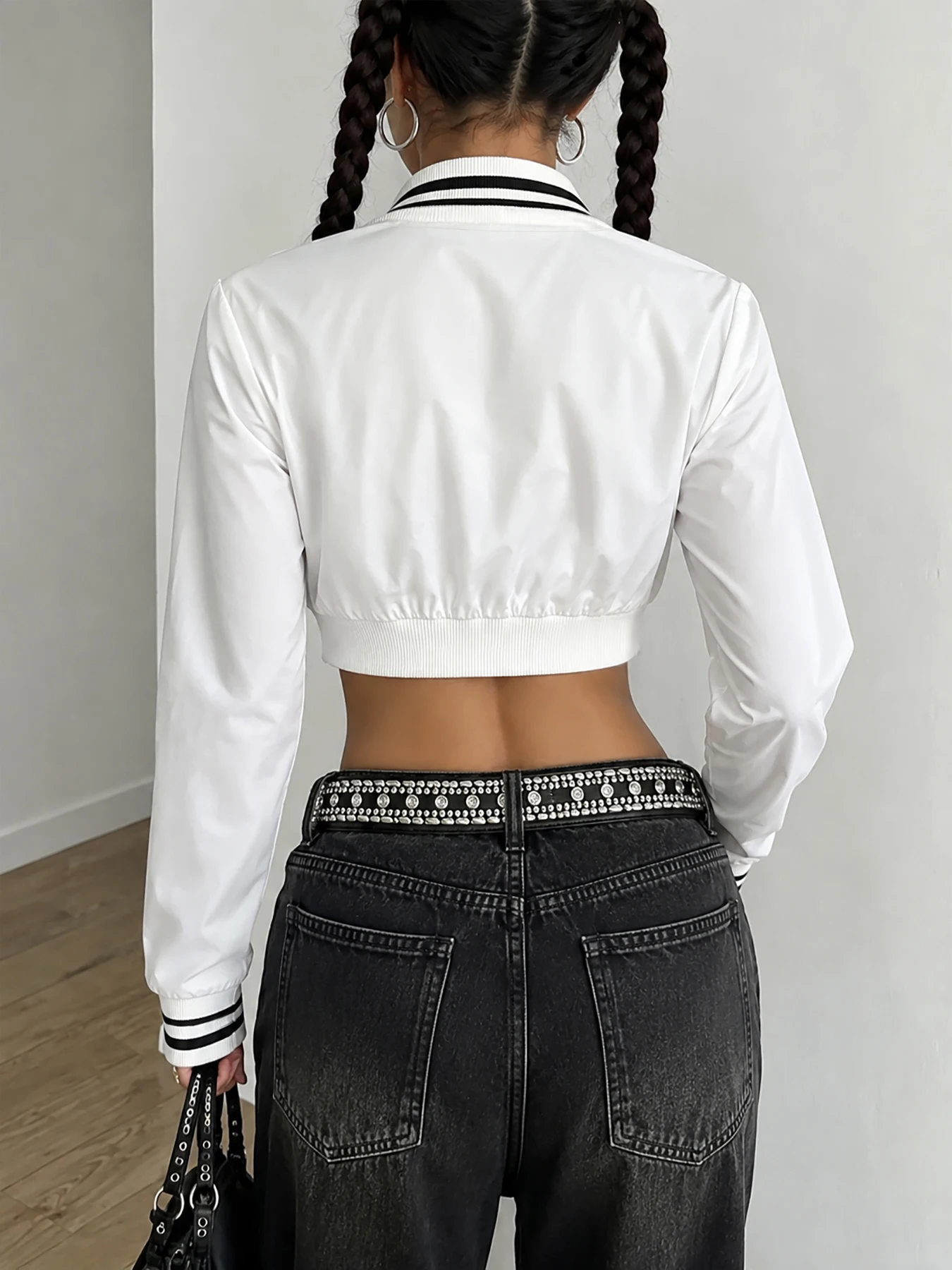 Y2K Women's Gothic Zip-Up Jacket Autumn/Winter Long-Sleeve Jacket  Stylish and Versatile Suitable for Everyday Wear