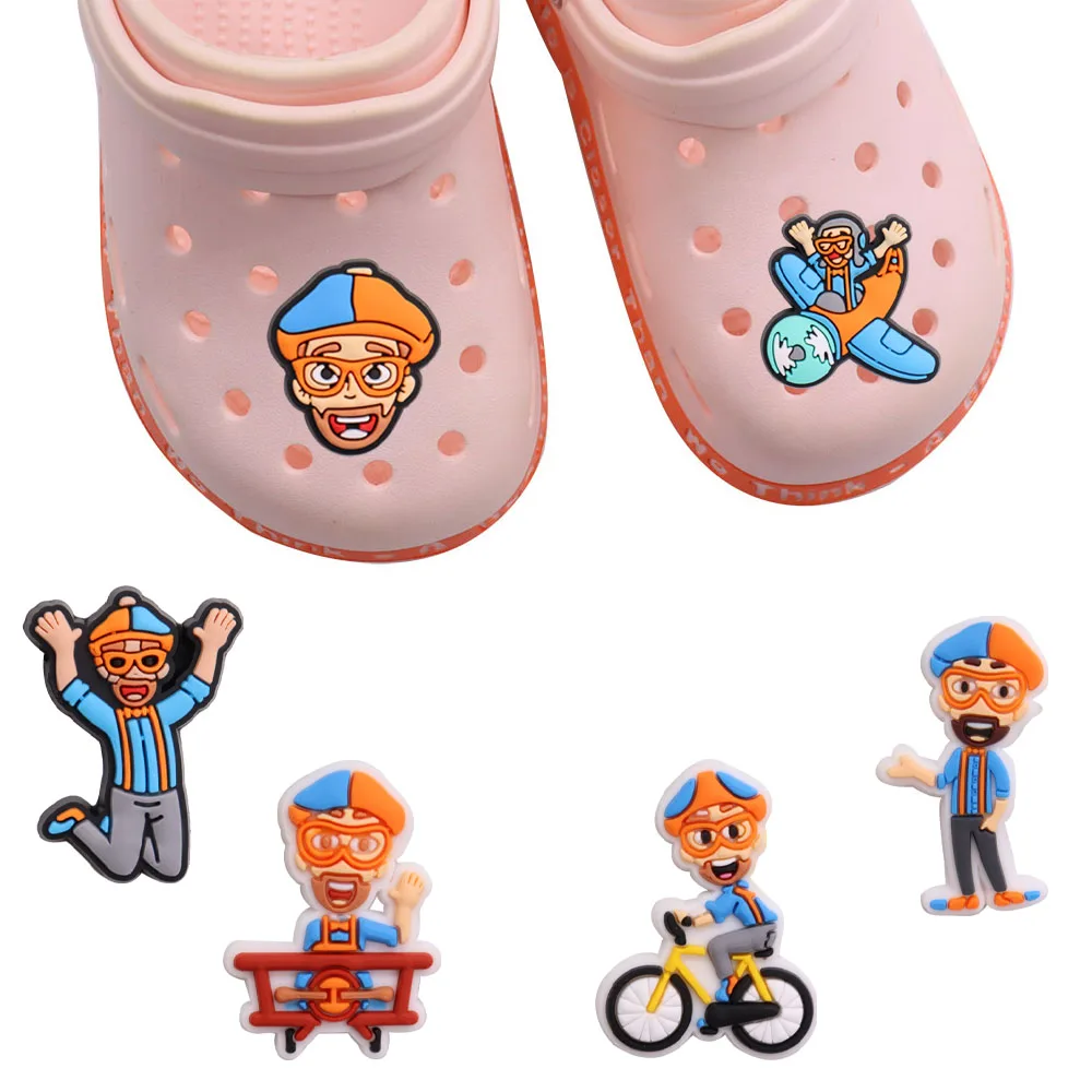 Enkele Verkoop 1 Stuks Pvc Schoen Bedels Vliegtuig Fiets Man Gesp Klomp Tuinschoenen Knoop Decoratie Gat Pantoffel Accessoires