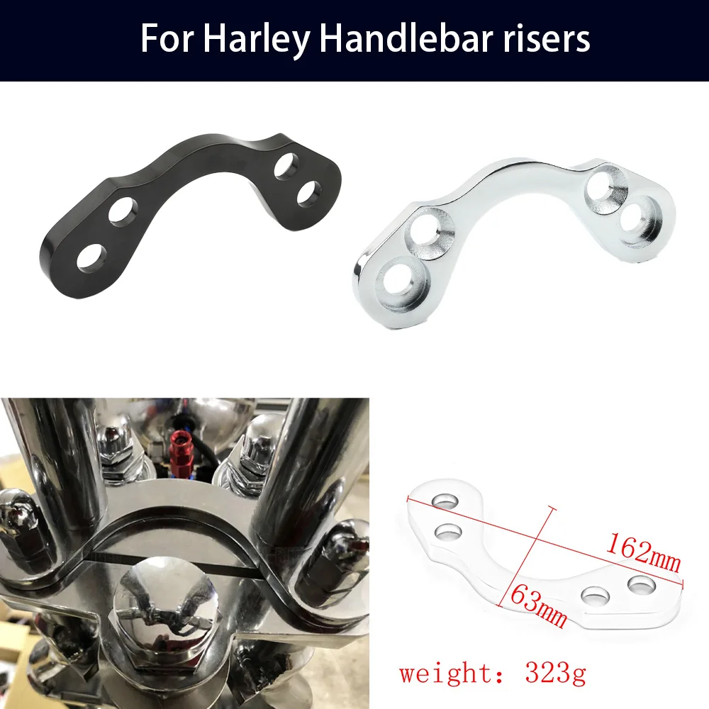 

Motorcycle Springer Handlebar Tree Adapter Top Clamp 4.75" to 3.5" Riser Riser For Harley Bobber Chopper cafe racer