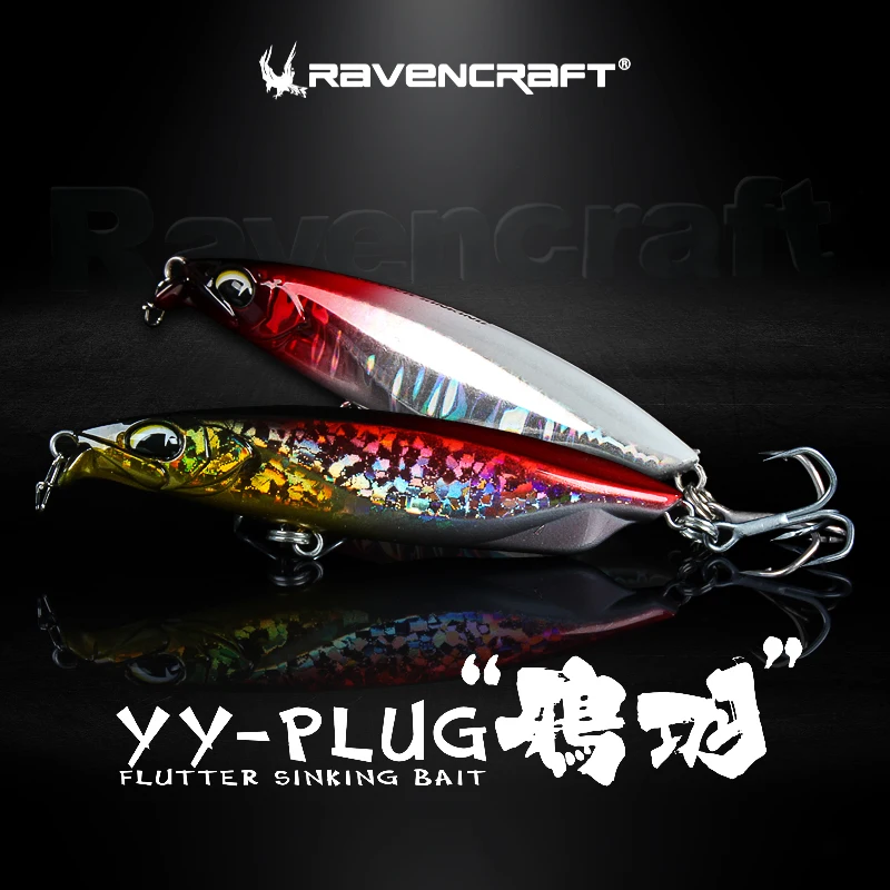 Ravencraft YY-PLUG Pencil Fishing Lure 8g/10g/15g/18g Flutter Sinking Bait Sea Freshwater Wobbler For Trout Pike Bass Stickbait