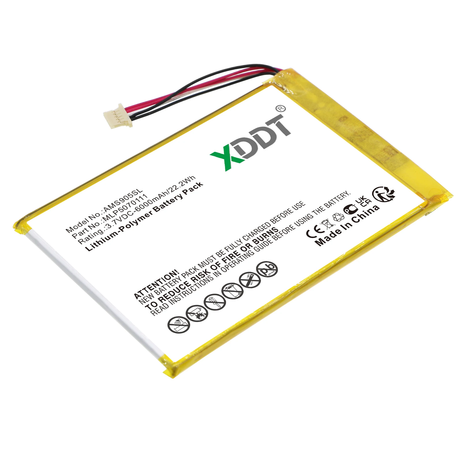 XDDT 6000mAh Battery for Autel MaxiSys Mini,MS905,MS906,MY905,MK808,MK808BT,MK808TS,MP808,MP808TS,DS808,MK808IM,MK906,MS906CV