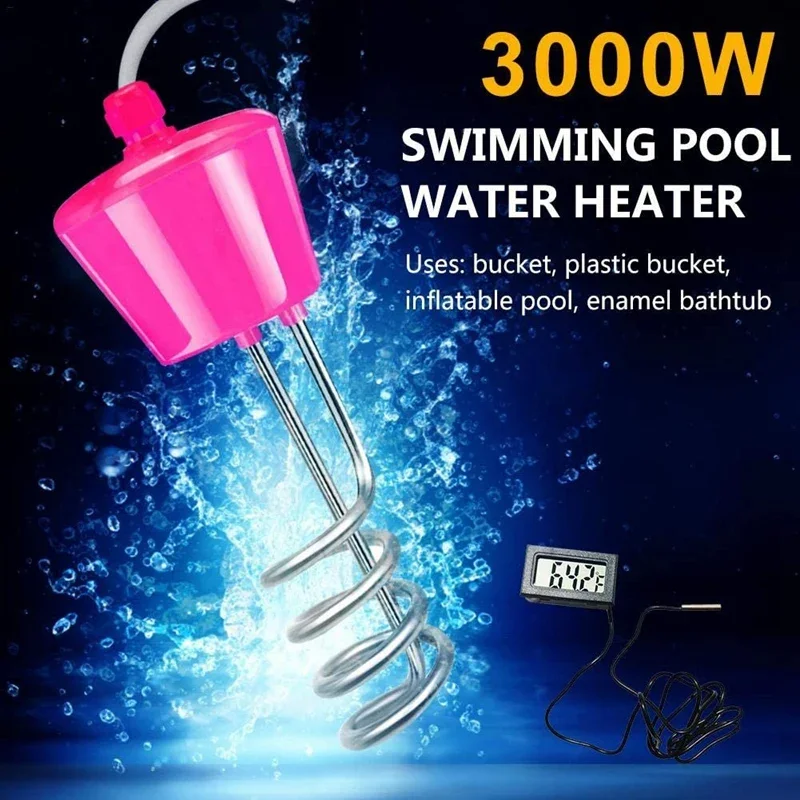 3000W Stainless Steel Immersion Pool Heater EU Plug