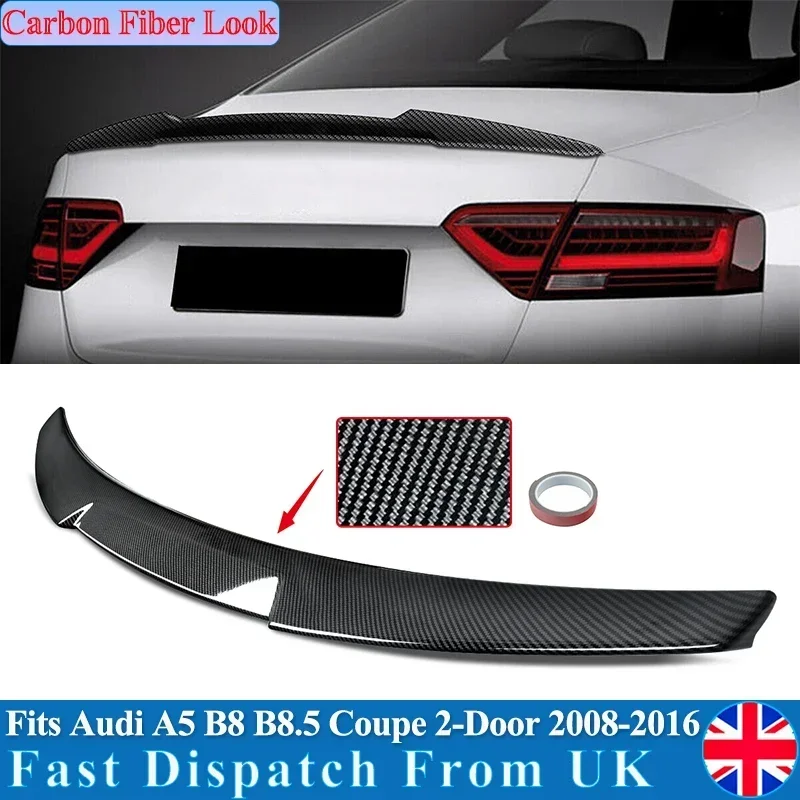 

CARBON LOOK FOR AUDI A5 S5 RS5 B8 COUPE 2D 07-13 M4 TYPE REAR BOOT SPOILER WING