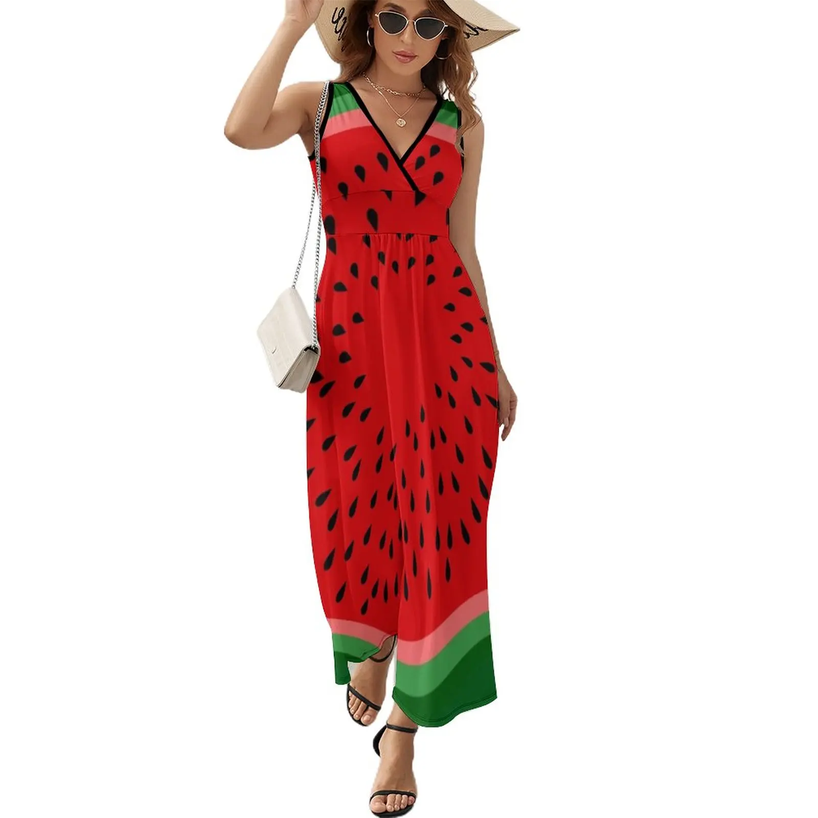 

Watermelon Sleeveless Dress Woman's evening dress elegant dresses for women