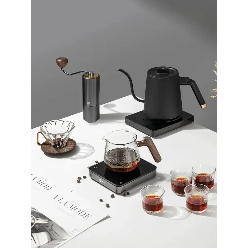 

Набор для приготовления кофе ручной работы, комбинированный чемодан, мельница, Подарочная коробка, электрический контроль температуры для кемпинга