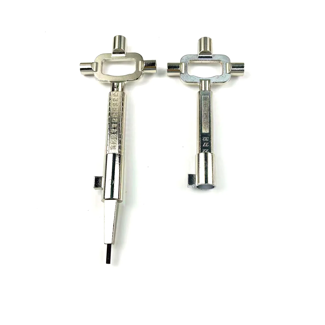 

2pcs Multifunctional measurement lock hole tool, locksmith key, construction site measurement key
