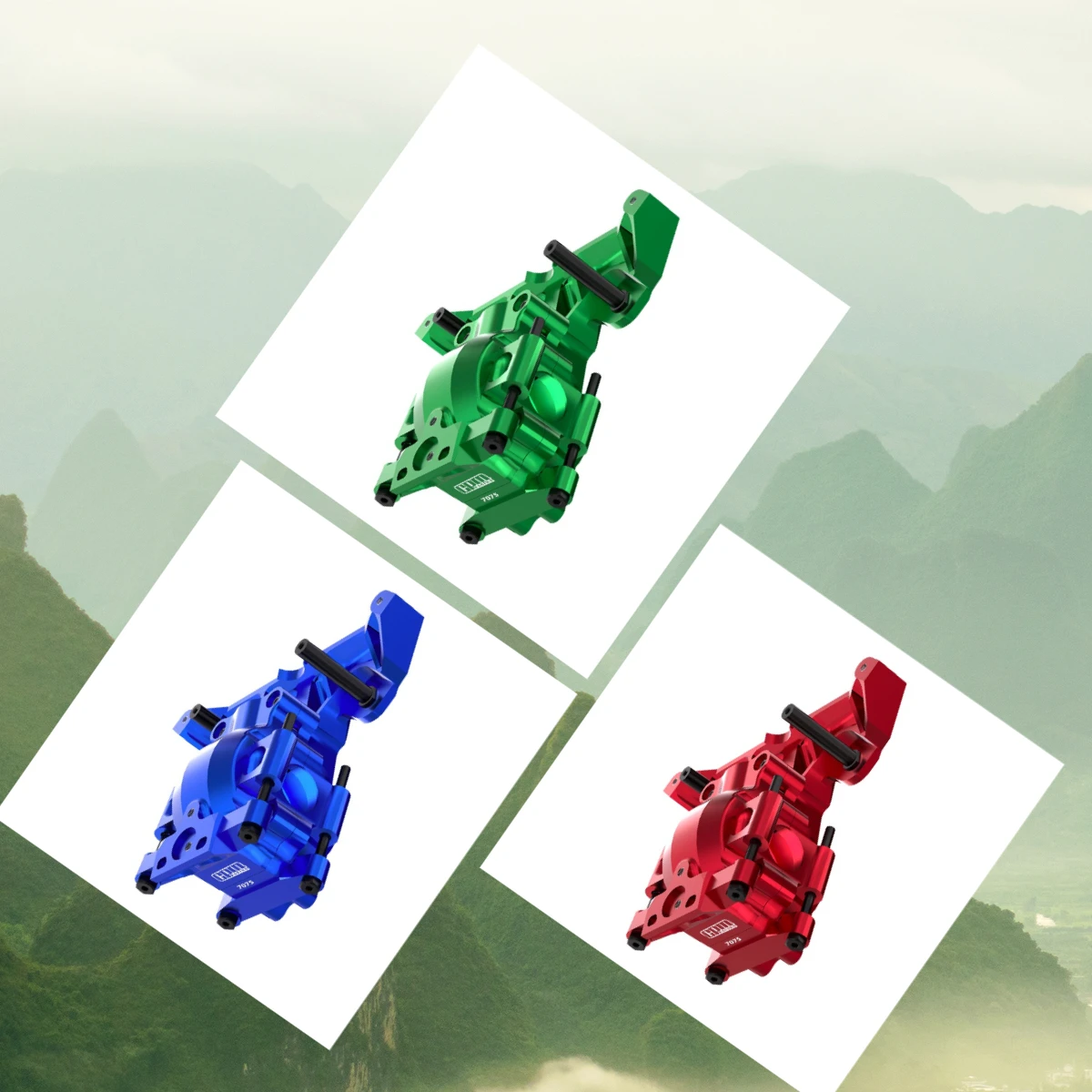 GPM TRAXXAS Mini Maxx / Mini XRT / Mini Slash 108164-1 7075Alu Mamparo delantero superior e inferior