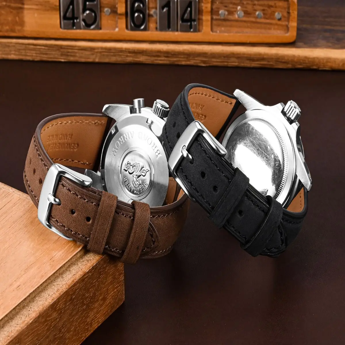 ANNEFIT Italian Crazy Horse Leather Watch Strap 18mm 20mm 22mm Leather Adjustable Bracelet Premium Watch Band for Men