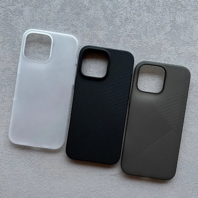 Luxuriöse matte, ultradünne Hülle mit geometrischer Textur für iPhone 17, 16, 15, 14 Pro Max, 17 Air – stoßfeste, durchscheinende Panzerhülle für Herren – Detail 20