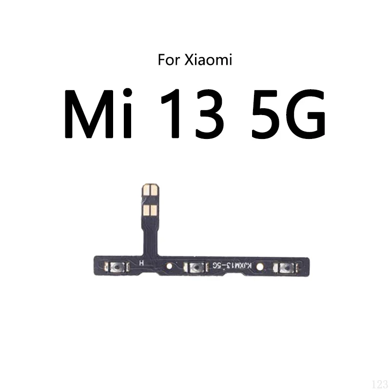 

10 шт./лот для Xiaomi Mi 13 Pro 5G кнопка питания переключатель громкости кнопка отключения звука вкл/выкл гибкий кабель