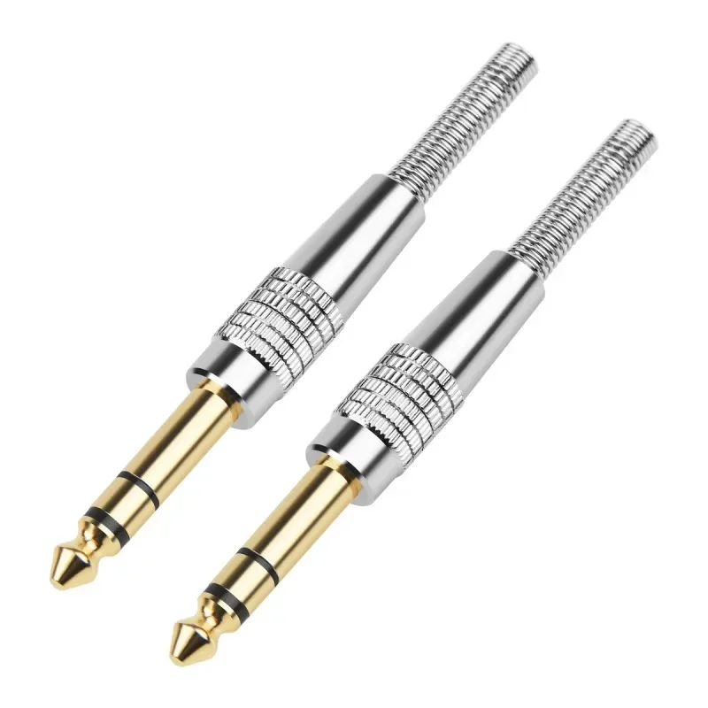 Adaptador de Audio para micrófono, convertidor de 6, 3 a 3, 5, macho de 6,35mm a hembra de 3,5mm, conector auxiliar estéreo chapado en oro, conectores para auriculares