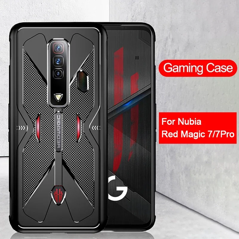 For Nubia Red Magic 8 7 6 Pro Case Gaming Cooling Silicone Soft TPU Shockproof Cover For ZTE Redmagic 8 7 6 5G 5S  Pro Play Case