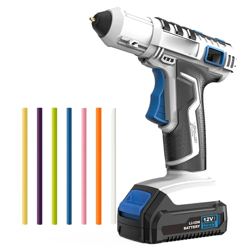 

New 220V12V Rechargeable Thermal Glue Gun Wireless Lithium Battery Glue Gun HomeMade DIY Children Handmade Heat Gun Glue Stick