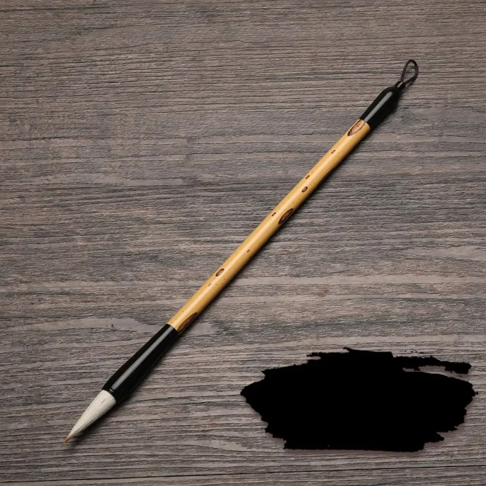 Oil Watercolor Chinese Calligraphy Brush Wolf Hair Wood Scriptures Writing Brush Oil Painting Art Paint Brush Artist