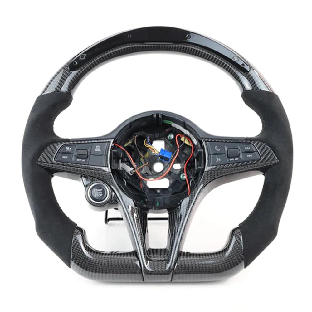 For 2017-2019 Alfa Romeo Giulia/Stelvio Carbon Fiber Steering Wheel Upgrade 100% tested well