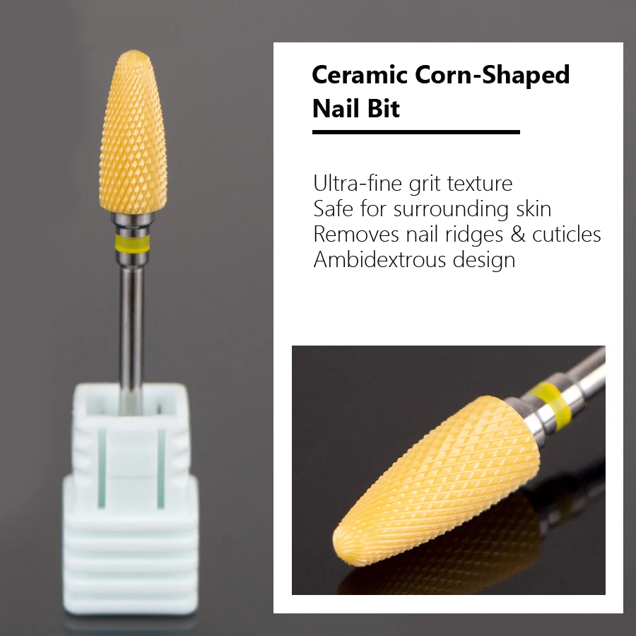セラミックネイルドリルビットロータリーキューティクルバリジェルリムーバーファイルミル電気ドリルマシンネイルアートツールアクセサリー