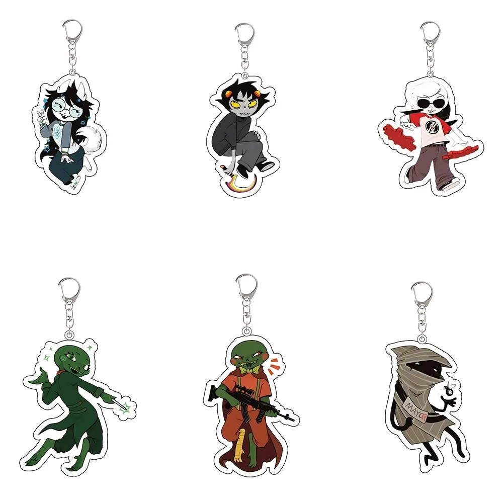 Porte-clés en acrylique 5CM pour Homestuck Cherubs Carapace Gamzee Makara Karkat Feferi Peixes, créatif, à collectionner, pendentif de sac à dos, cadeau
