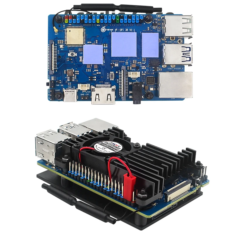 Imagem -06 - Laranja pi 3b com Wi-fi e Bluetooth Opcional tf Cartão Case Ventilador Dissipador de Alimentação para Opi 3b 2gb 4gb 8gb de Ram Ddr4 Rk3566 Ble Sbc