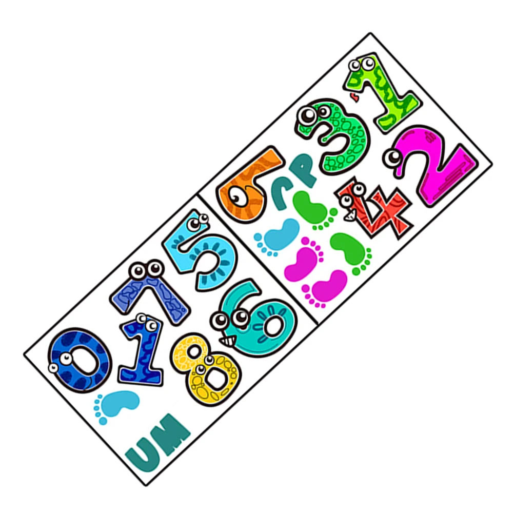 

1Set Number Game Lattice Removable Floor Stickers Thickened Self-Adhesive Cartoon Decals for Children Bedroom Kindergarten