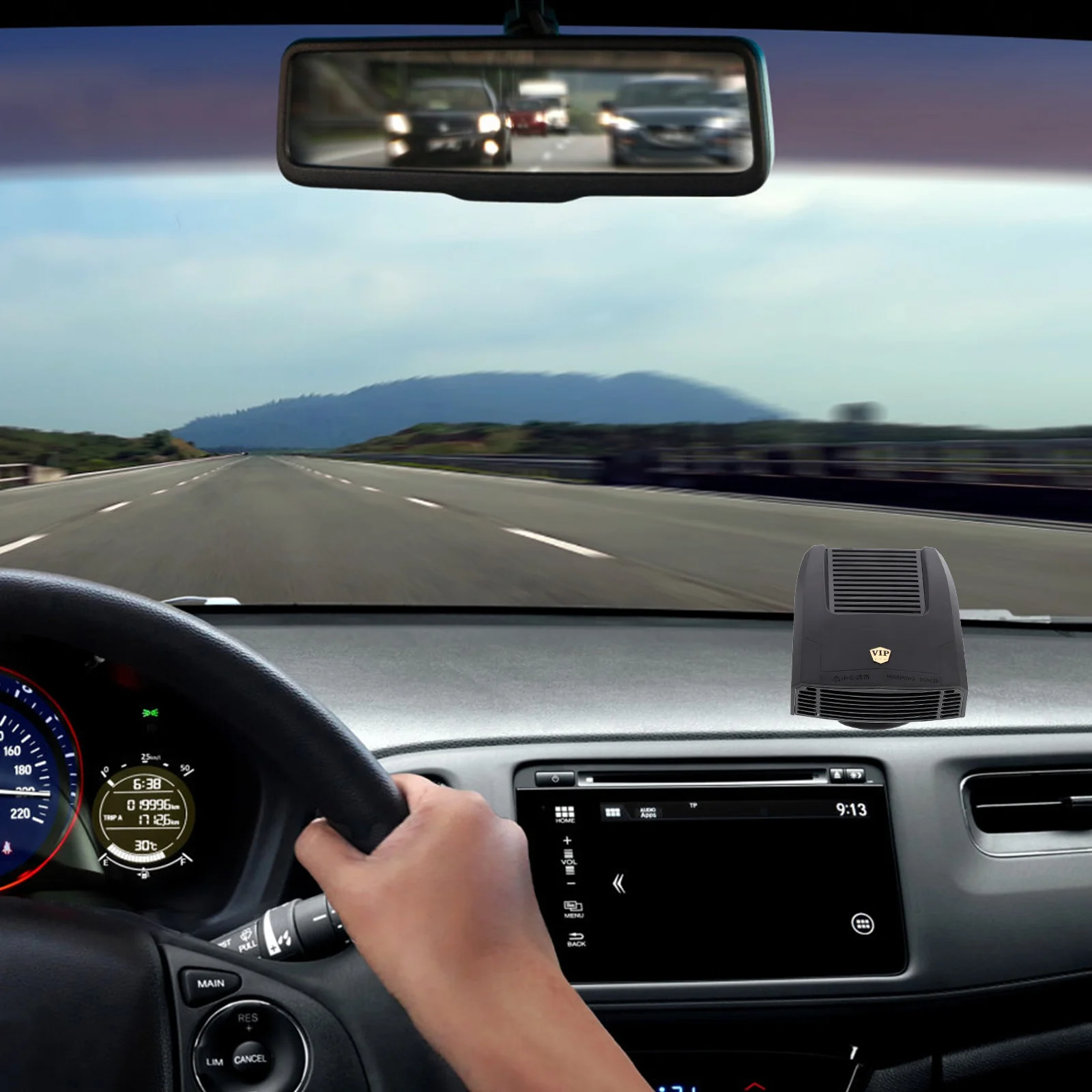 

1 set 1 Set Premium Car Fan Heater Portable Compact Lightweight Fast Heating Defroster Demister Strong Wind Dual Speeds Rapid