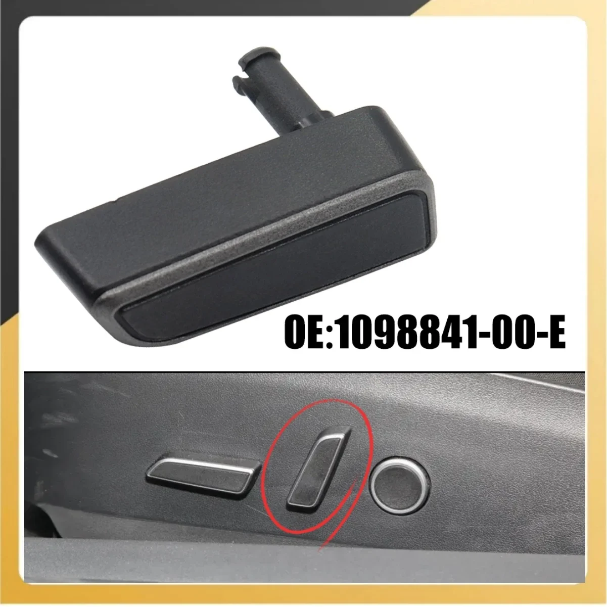 Car Seats Backrests Switch Button OE 1098841 01 D For Tesla Model 3 And Y 2021 2023 Specially Designed For Left Hand Drive