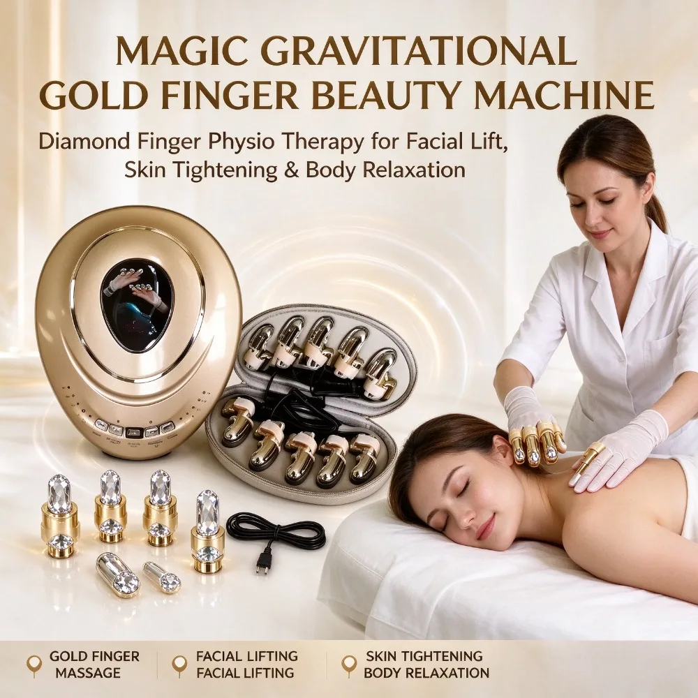 Gravitational Diamond Finger Physiotherapy Beauty Equipment, Magic Gold Finger Massager