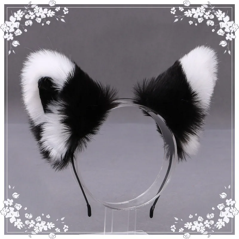 Anime Fox Ears Headband Kawaii Fox Ears Headdress Cosplay Props Faux Fur Cat Ears Hairpin JK Girl Halloween Cosplay Accessories