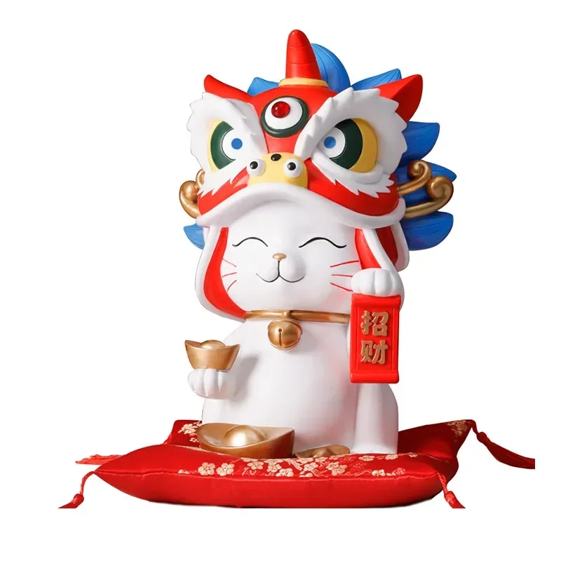 Forbidden City Lion Dance Lucky Cat Resin Decoration Store Opening Gifts Practical and Wealth Cultural and Creative Office