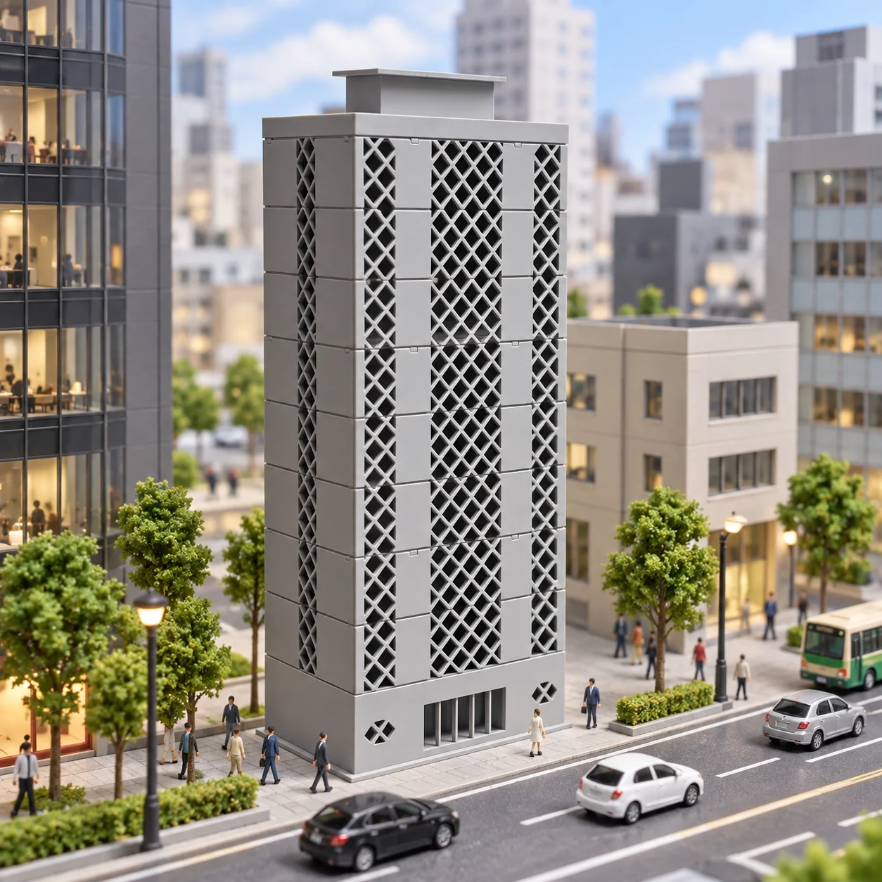 N Scale Model Building Kit 1:160 Plastic Architecture Model for Train Layout City Scenery DIY Model Train Hobby Craft
