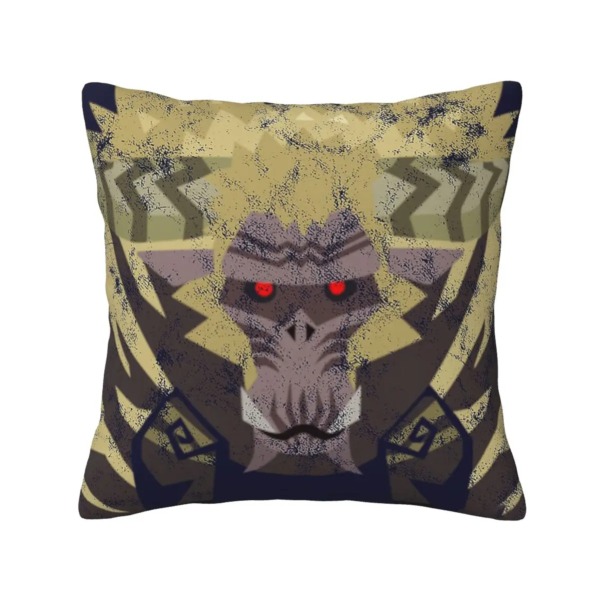 

Monster Hunter World Iceborne Furious Rajang Kanji Cushion Cover Throw Pillow Case Cover for Living Room Double-sided Printing