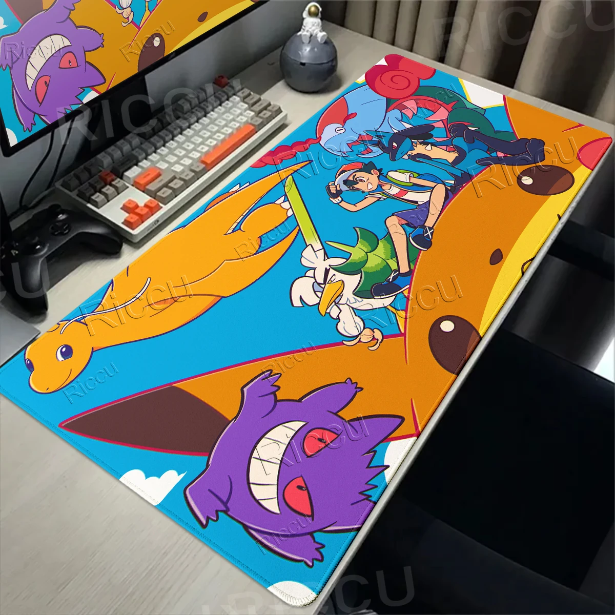 Anime Game Pokemon Dragonite Mouse Pad Large Computer Keyboard Protect Table Mousepad Rubber Anti-slip Base Desk Mat Gamer Decor