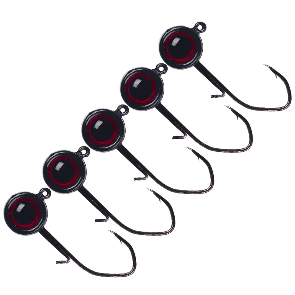 5 Stück/Beutel Big Eyes JigHead Haken 3,5g 1,7g 0,8g Swimbait Jigkopf mit 3D-Augen für Crappie, Barsch, Zander, Panfisch – Detail 7